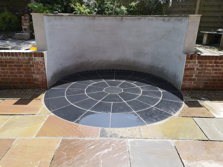 Landscaping and paving
